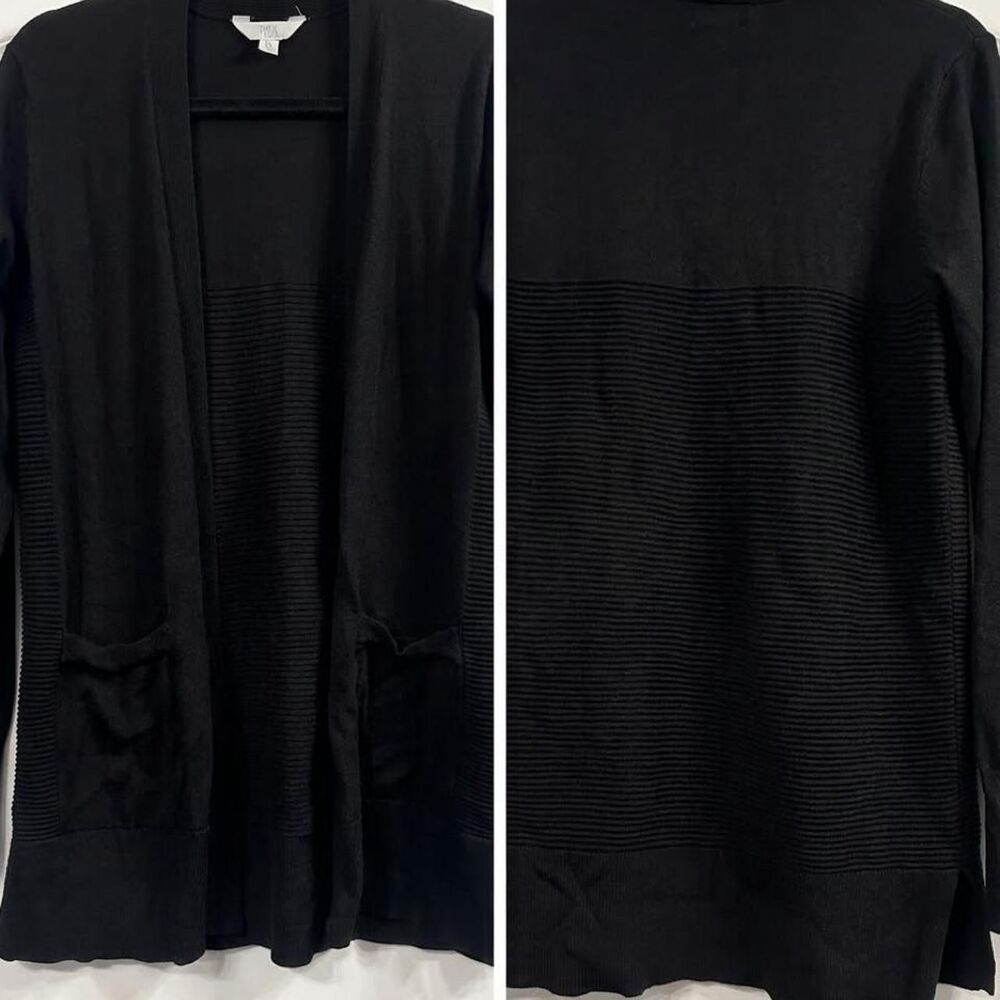 Time-and-tru Women's Black Cardigan